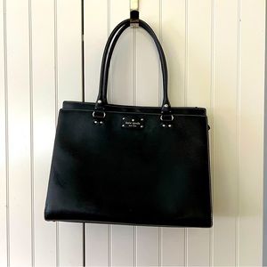 Kate Spade Black Leather Tote Bag